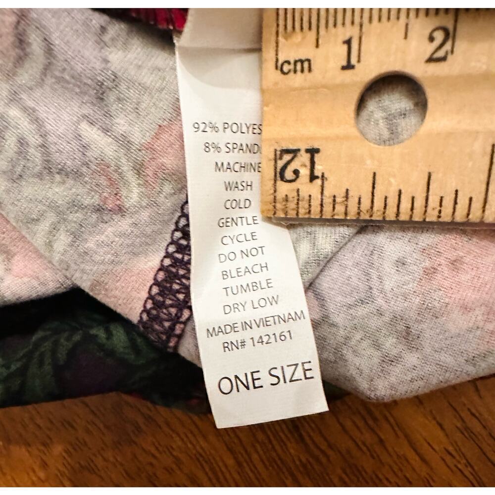 NWOT Lularoe One Size Tomato Vine Pattern Leggings - Picture 5 of 6